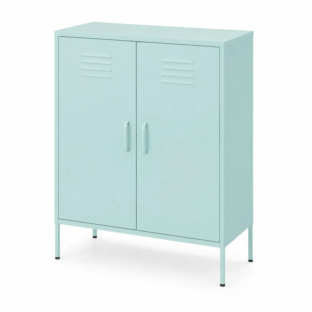 Armadio in metallo due ante Menta 90x40x120 cm