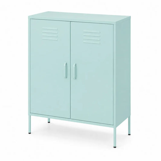 Armadio in metallo due ante Menta 90x40x120 cm